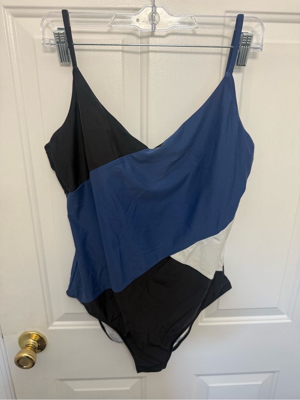 Summersalt Black Blue Colorblock One Piece Swimsuit Size 14 GUC Beach Summer - Picture 2 of 7
